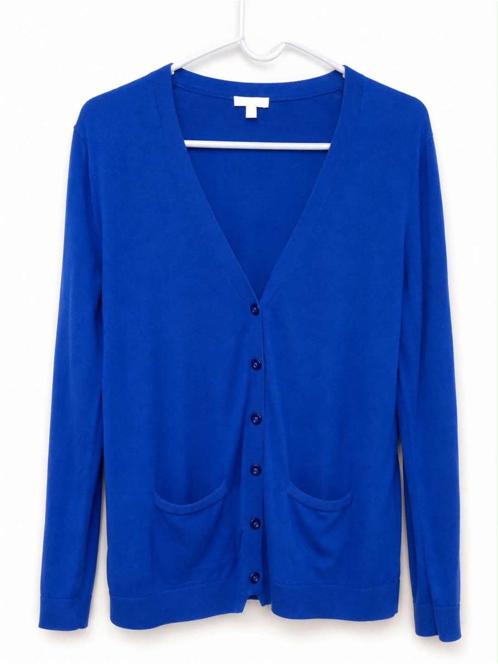 Talbots Royal Blue V-Neck Button Cardigan Sweater